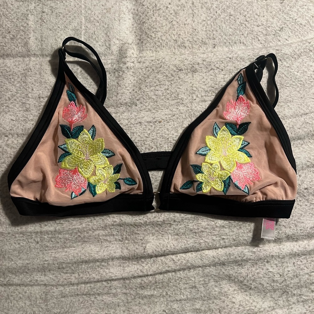 Floral Embroidered Pullover Bralette